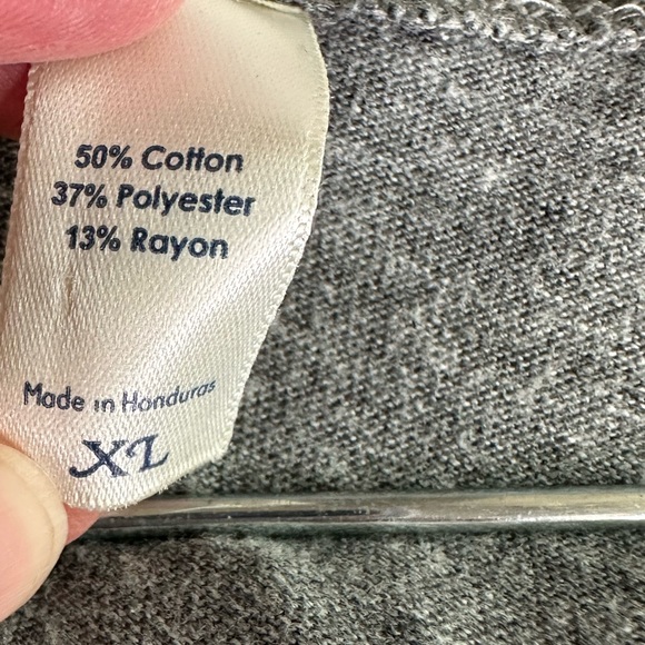 Nebraska Cornhuskers Huskers Gray Hooded Kangaroo Pocket Jersey Top Large - Picture 10 of 13